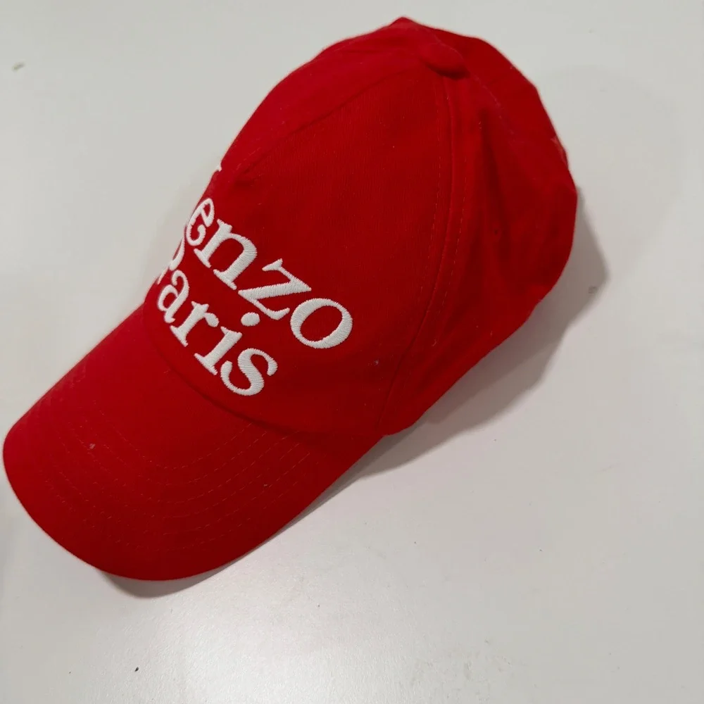 Kenzo Paris Red Cotton Embroidered Baseball Cap Hat FE58AC511F42